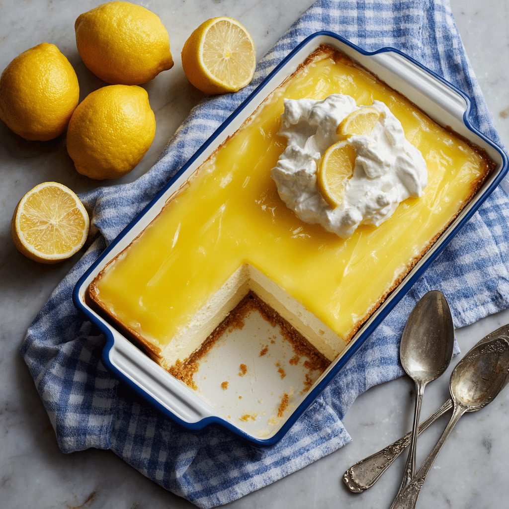 4-Ingredient Lemon Cream Cheese Dump Cake Recipe - Recipe Image
