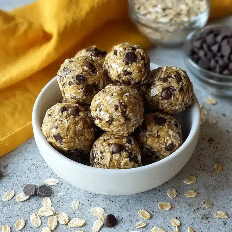 No-bake Peanut Butter Oatmeal Energy Balls Recipe