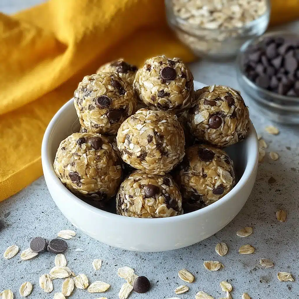 No-bake Peanut Butter Oatmeal Energy Balls Recipe - Recipe Image