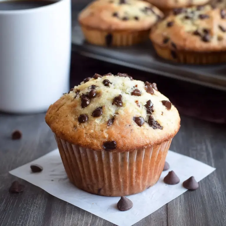 Bakery Style Chocolate Chip Muffins Recipe