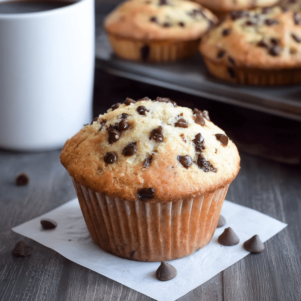 Bakery Style Chocolate Chip Muffins Recipe - Recipe Image