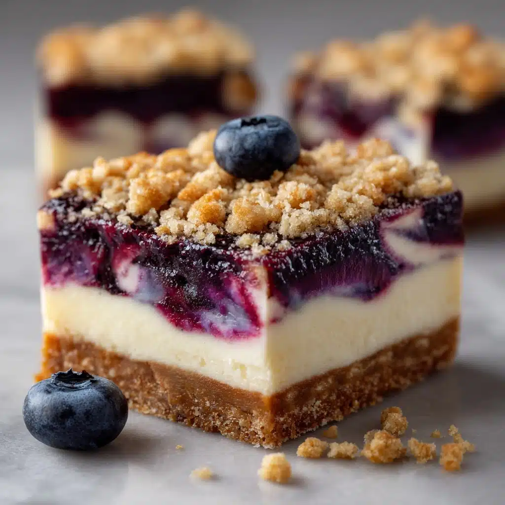 Blueberry Crisp Cheesecake Bars Recipe