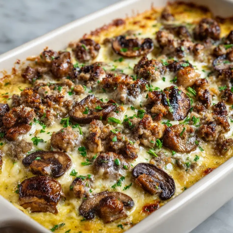 Hamburger Mushroom Bake Recipe