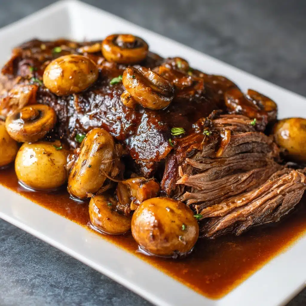 Creamy Mushroom Beef Chuck Roast Recipe - Recipe Image