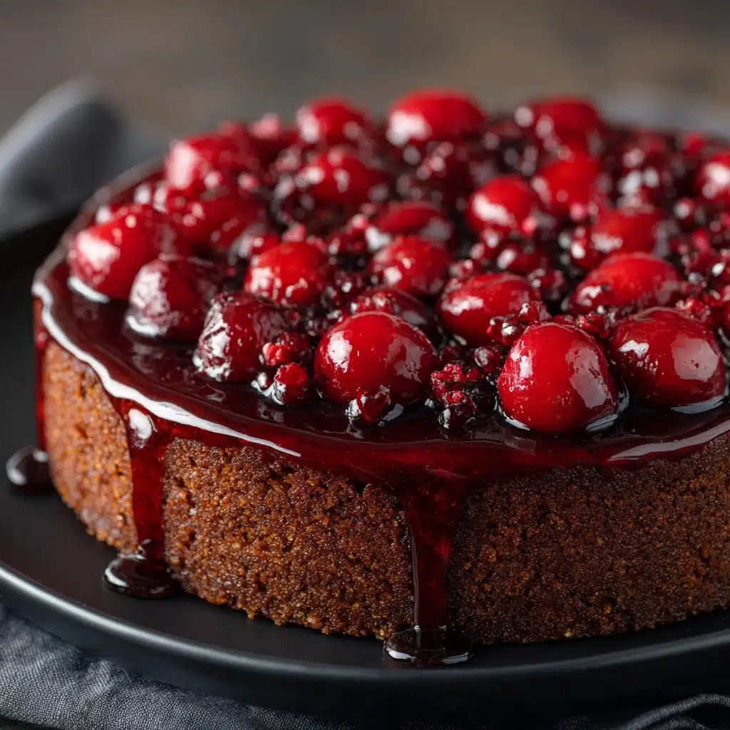 Chocolate Cherry Upside Down Cake Recipe - Recipe Image