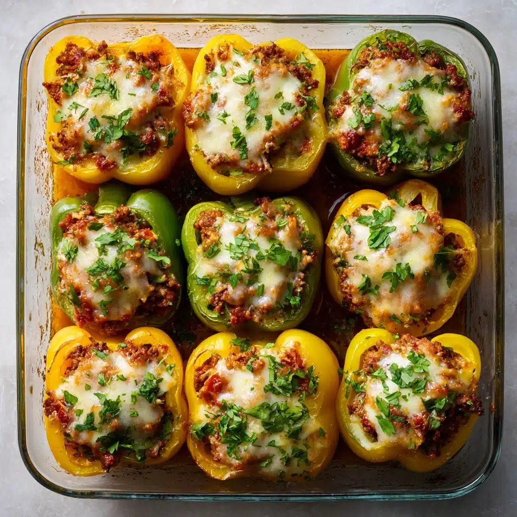 Low Carb Lasagna Stuffed Peppers Recipe