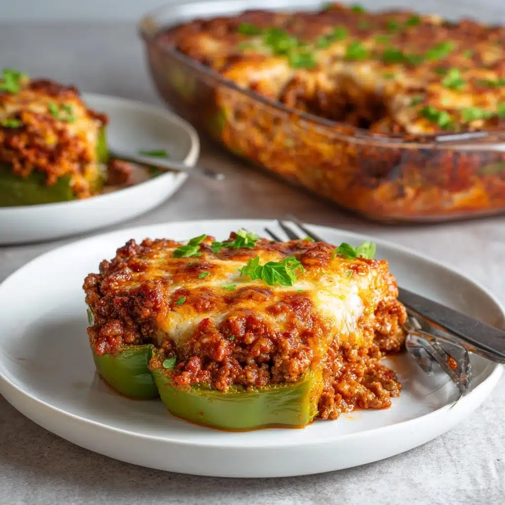 Low Carb Lasagna Stuffed Peppers Recipe - Recipe Image