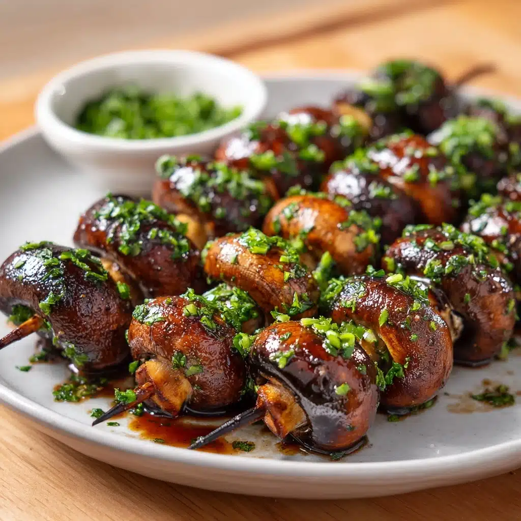 Marinated Grilled Mushroom Skewers Recipe - Recipe Image
