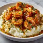 Creamy Garlic Shrimp Over Mashed Potatoes Recipe