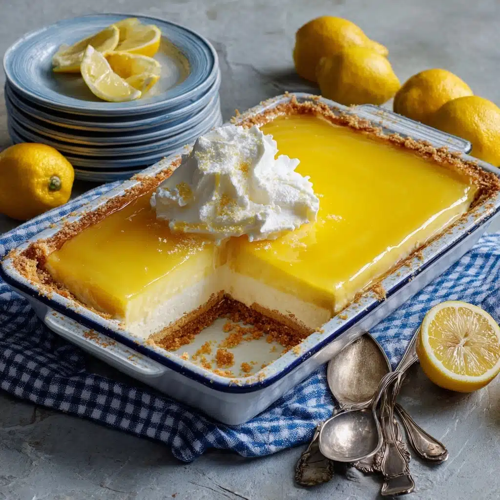 4-Ingredient Lemon Cream Cheese Dump Cake Recipe - Recipe Image