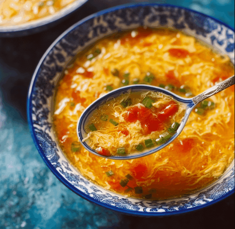 Tomato Egg Drop Soup Recipe