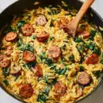 Creamy Chicken Sausage Orzo Skillet Recipe