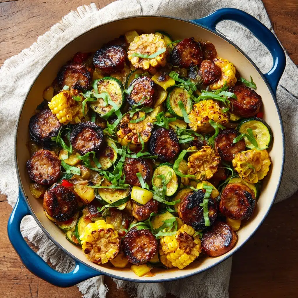 Summer Sausage Skillet with Andouille Sausage Recipe - Recipe Image