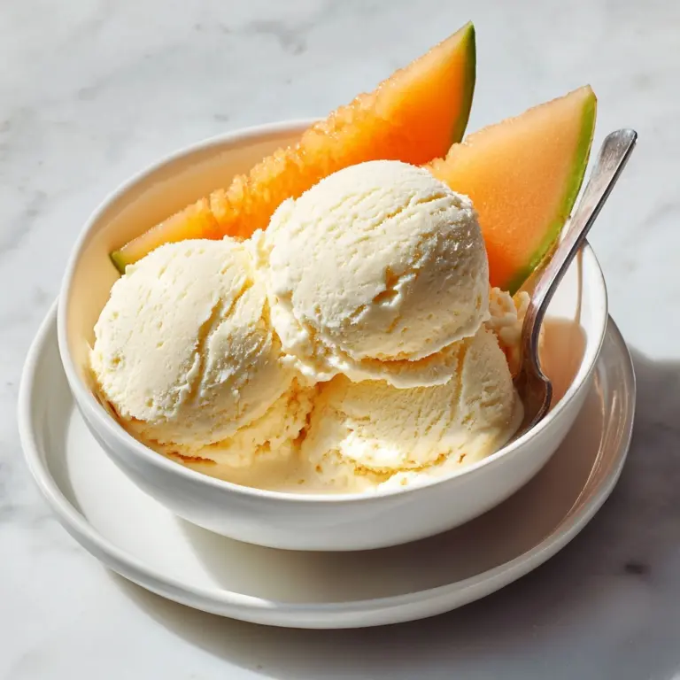 Cantaloupe Sea Salt Ice Cream Recipe