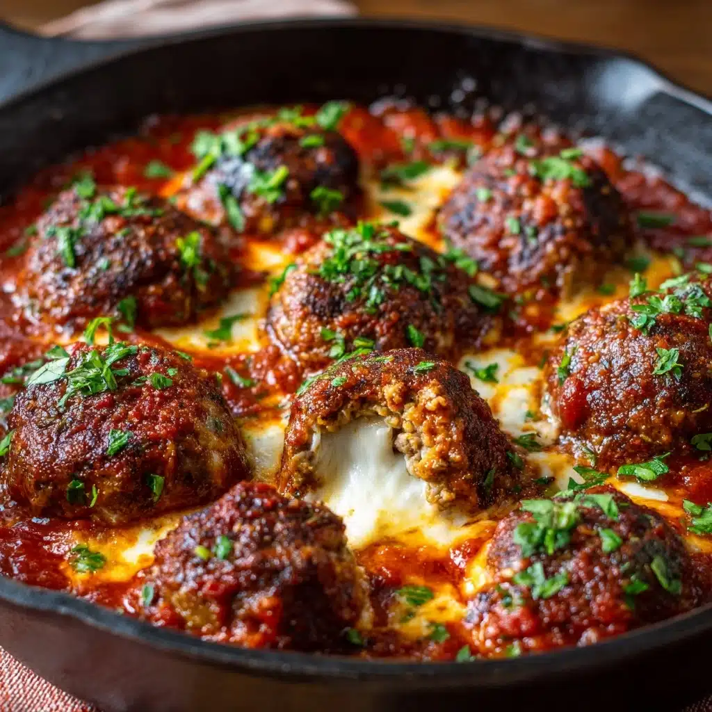 Mozzarella Stuffed Meatballs (low carb, keto) Recipe