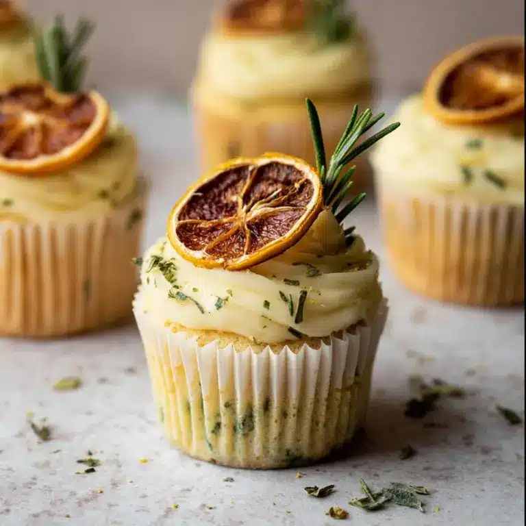 Lemon, Thyme, and Rosemary Cupcakes Recipe