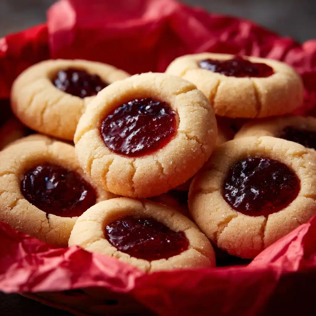Gingerbread thumbprint cookies with cranberry jam Recipe - Recipe Image