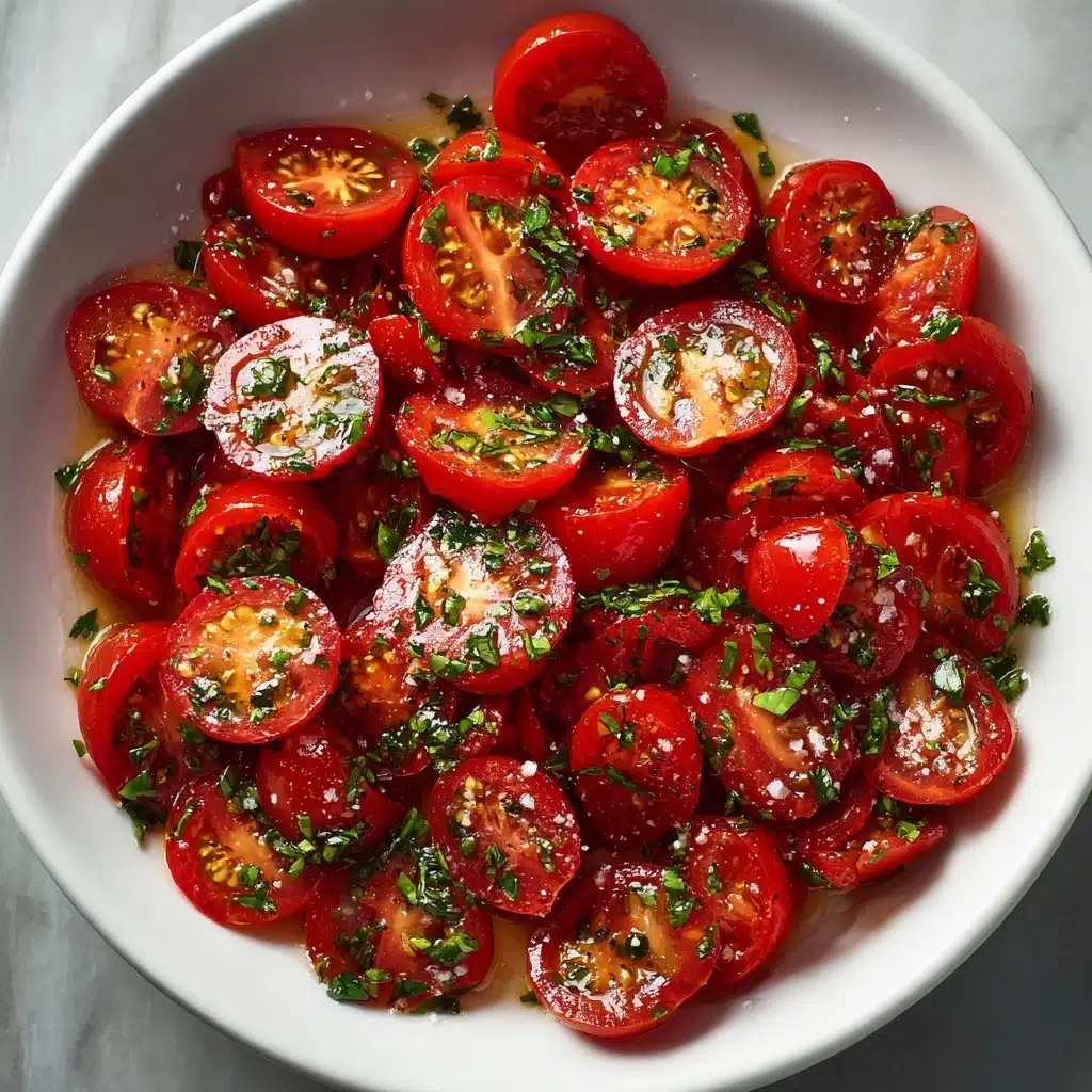 Fresh and Flavorful Tomato Garlic Salad Recipe - Recipe Image