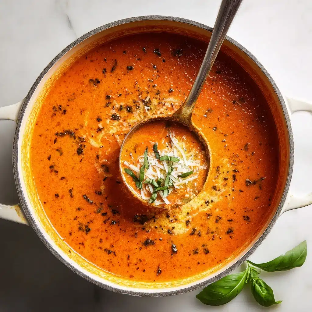 Creamy Tomato Basil Soup Recipe - Recipe Image