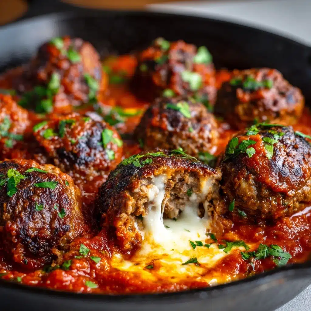Mozzarella Stuffed Meatballs (low carb, keto) Recipe - Recipe Image