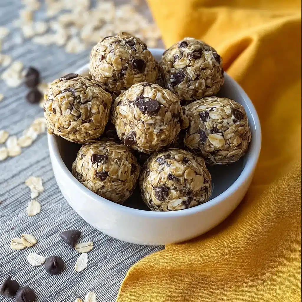 No-bake Peanut Butter Oatmeal Energy Balls Recipe - Recipe Image