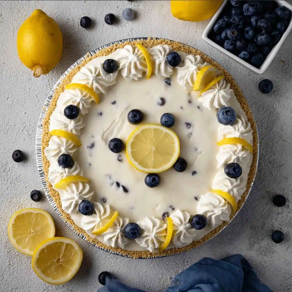 Creamy Lemon Blueberry Pie Recipe - Recipe Image