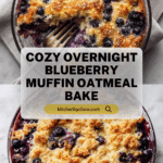 Overnight Baked Blueberry Muffin Oatmeal Recipe