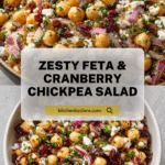 Feta and Cranberry Chickpeas with Lemon Vinaigrette Recipe