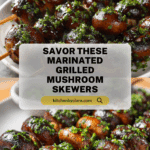 Marinated Grilled Mushroom Skewers Recipe
