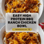 High Protein BBQ Ranch Chicken Bowl Recipe