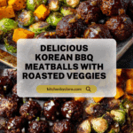 Korean BBQ Meatballs and Vegetables Recipe