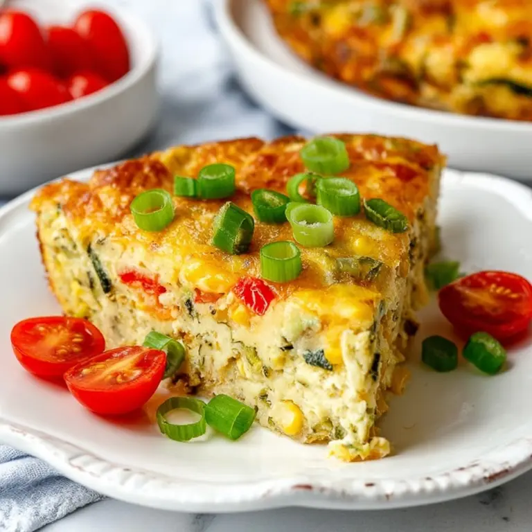 Summer Garden Crustless Zucchini Pie Recipe