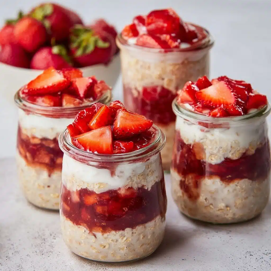 Strawberry Cheesecake Overnight Oats Recipe