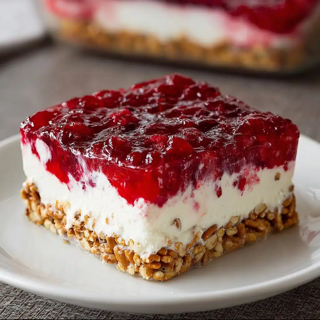 Raspberry Pretzel Salad Recipe - Recipe Image