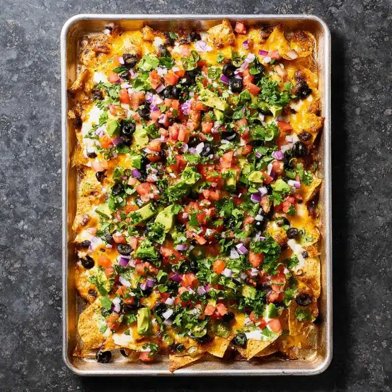 Sheet Pan Vegetable Nachos with Chicken Recipe