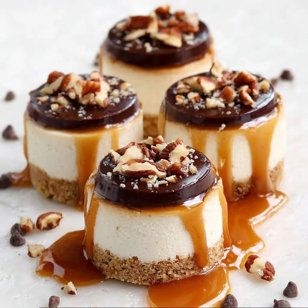 No Bake Turtle Mini Cheesecakes Recipe - Recipe Image