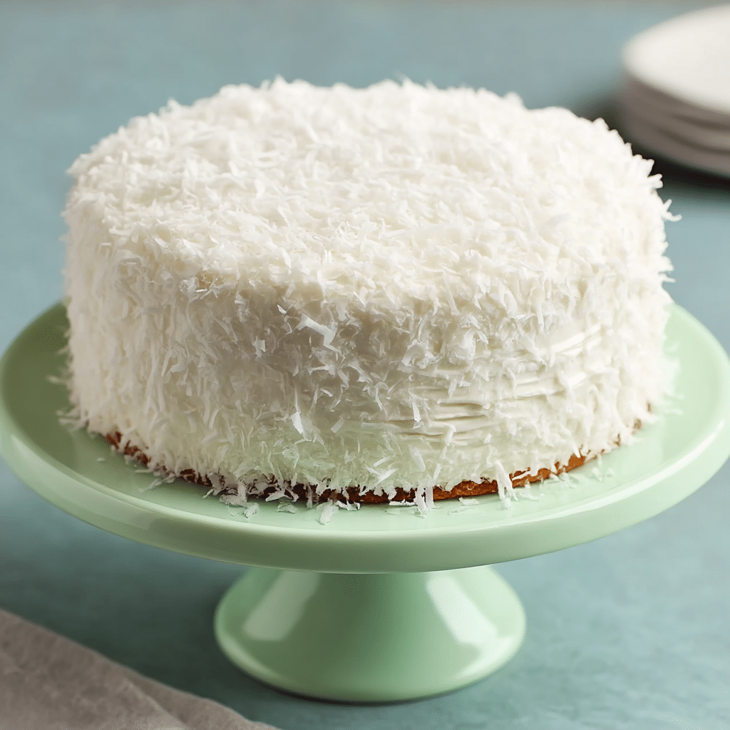 Tasty Old-Fashioned Coconut Cake Recipe - Recipe Image