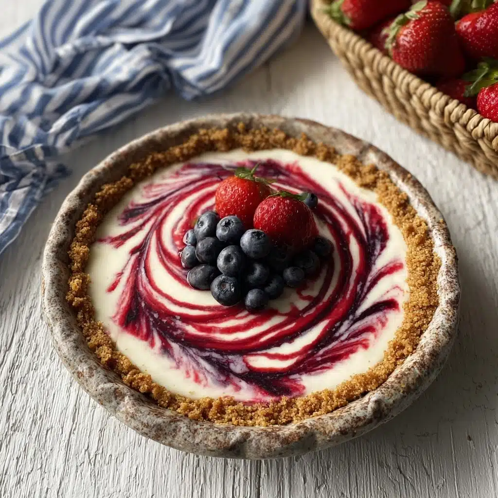 Patriotic Red White and Blue No-Bake Cheesecake Recipe