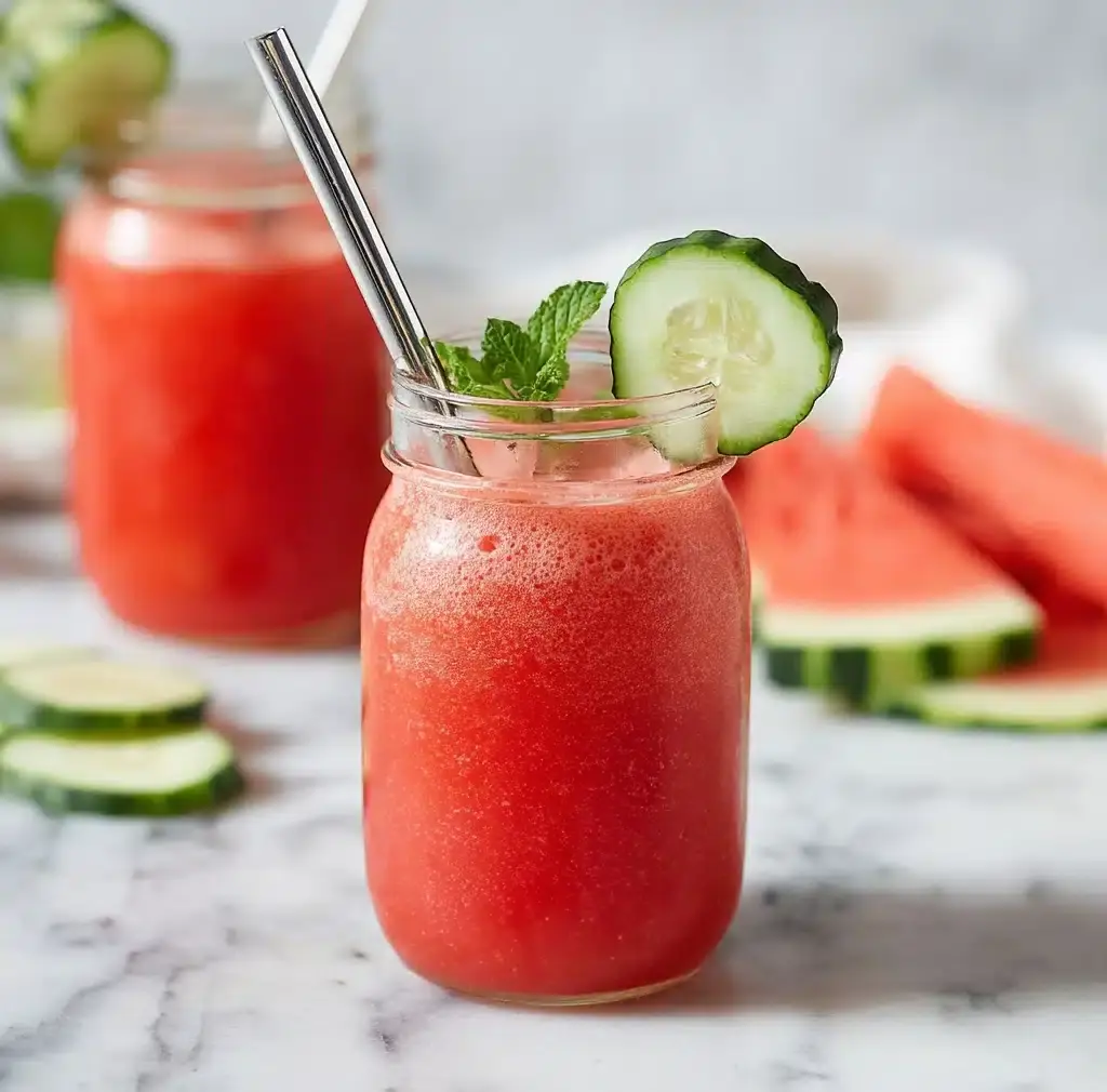 Hydrating Watermelon Mint Smoothie Recipe