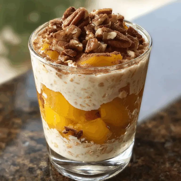 Peach Cobbler Overnight Oats Recipe
