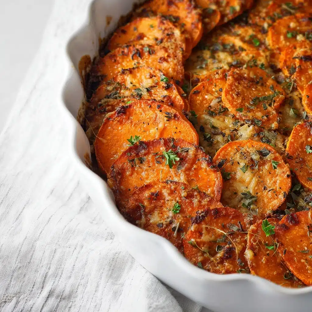 Garlic Butter Roasted Sweet Potato Recipe - Recipe Image