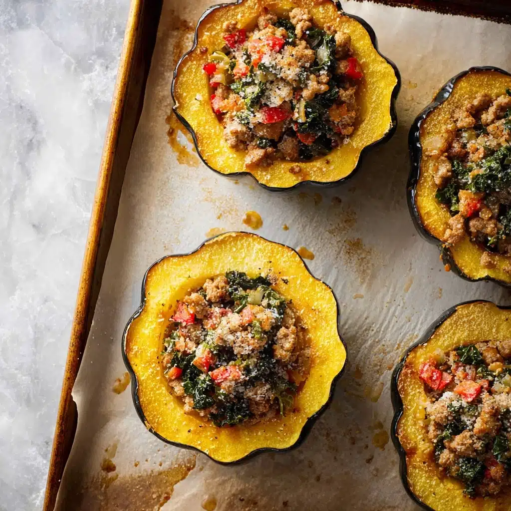 Sausage Stuffed Acorn Squash Recipe - Recipe Image
