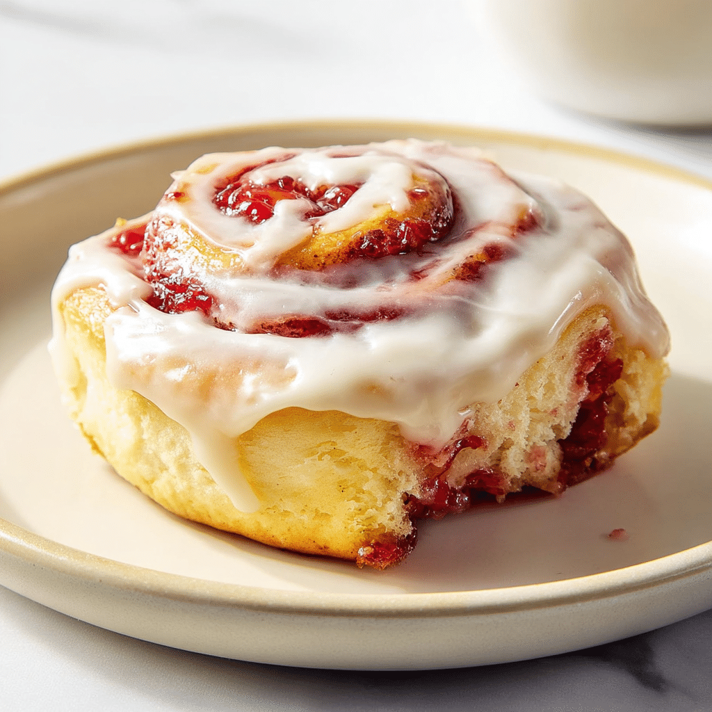 Strawberry Cheesecake Cinnamon Rolls Recipe - Recipe Image