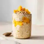 Peaches and Cream Overnight Oats Recipe