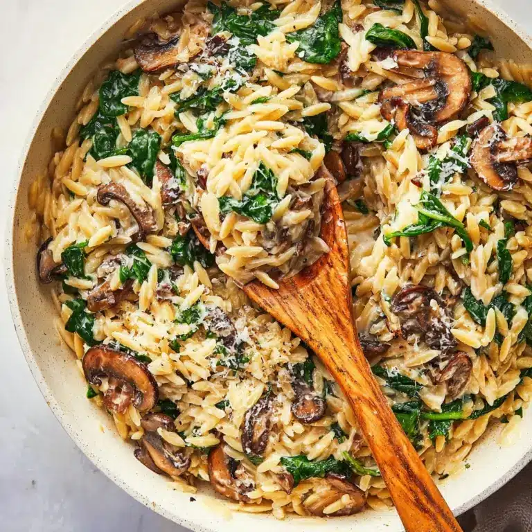 Creamy Garlic Mushroom Orzo Recipe