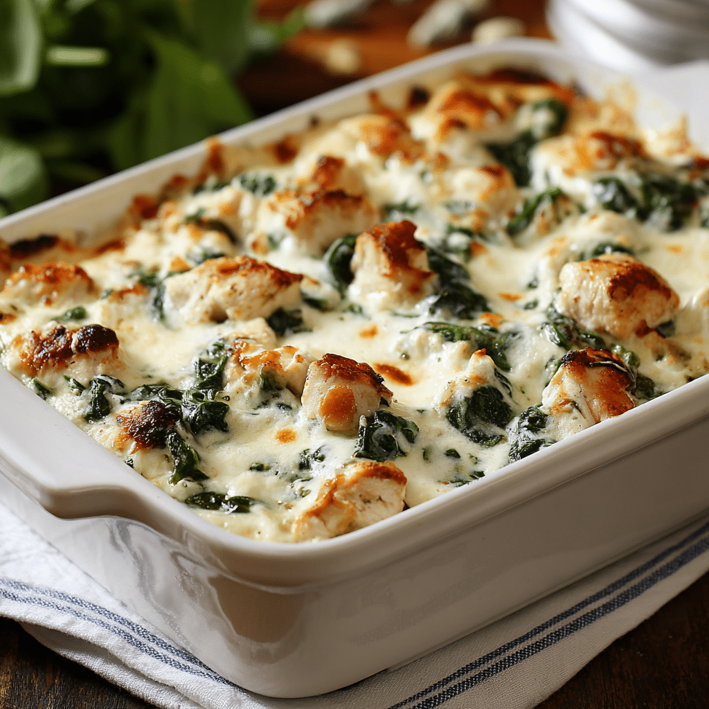 Chicken and Spinach Casserole Recipe - Recipe Image