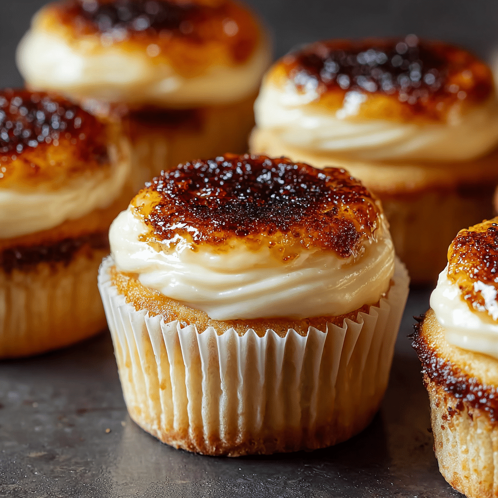 Vanilla Bean Crème Brûlée Cheesecake Cupcakes Recipe - Recipe Image