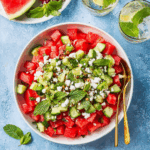 Watermelon Salad Recipe with Feta and Cucumber Recipe