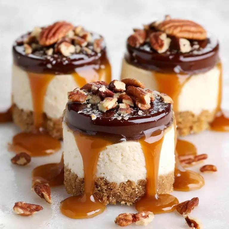 No Bake Turtle Mini Cheesecakes Recipe
