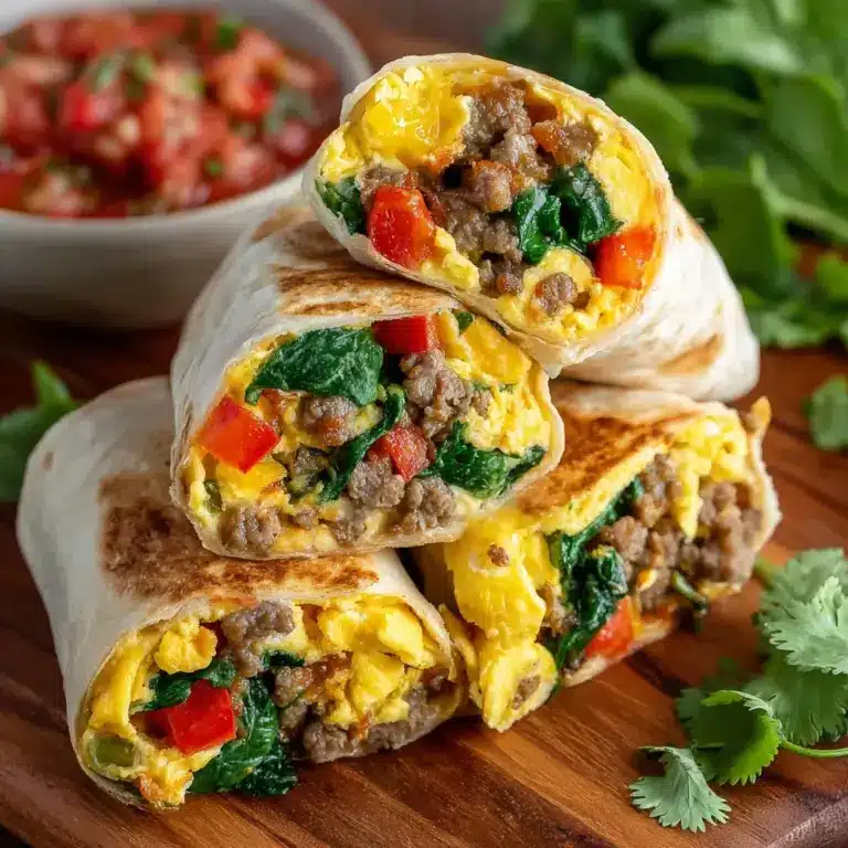 Macro-Friendly, High Protein Sheet Pan Breakfast Burritos Recipe